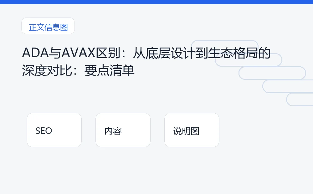 ADA与AVAX区别：从底层设计到生态格局的深度对比：要点清单 说明图