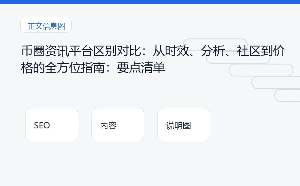 币圈资讯平台区别对比:从时效、分析、社区到价格的全方位指南:要点清单 说明图